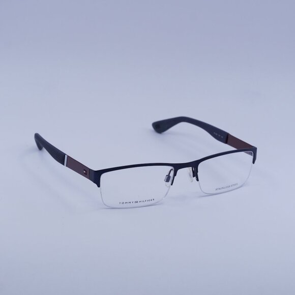 Tommy Hilfiger TH 1524 0PJP 00 Eyeglasses Blue 52mm Rectangle Frame - Picture 1 of 10